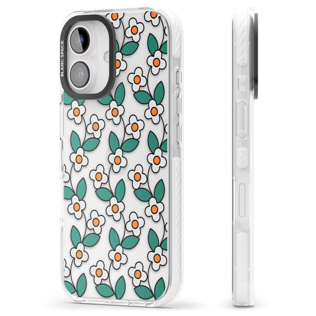 iPhone 16 Spring Daisies Clear Impact Phone Case