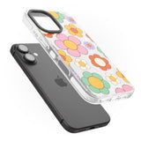 iPhone 16 Groovy Blossoms Clear Impact Phone Case