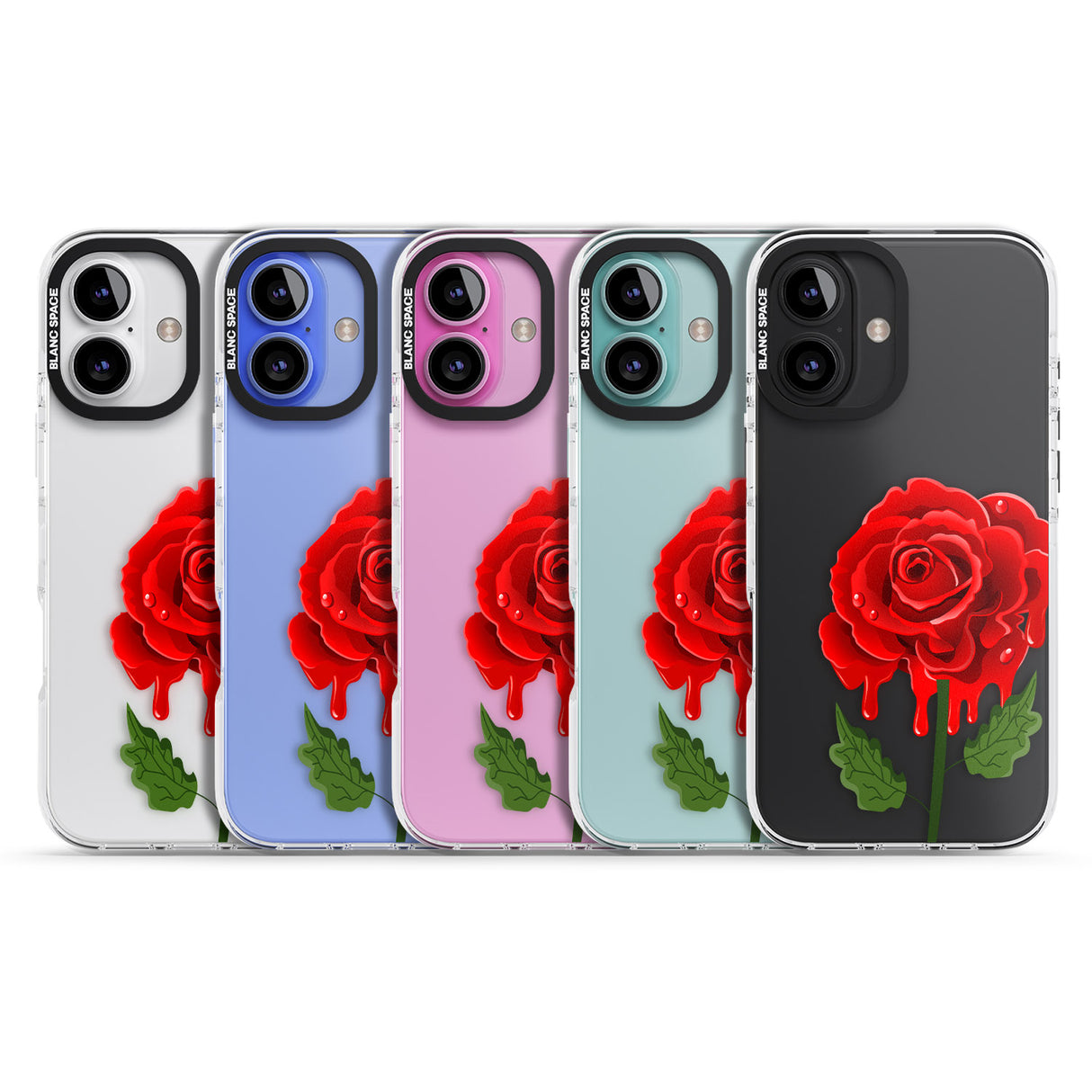 iPhone 16 Melting Rose Clear Impact Phone Case