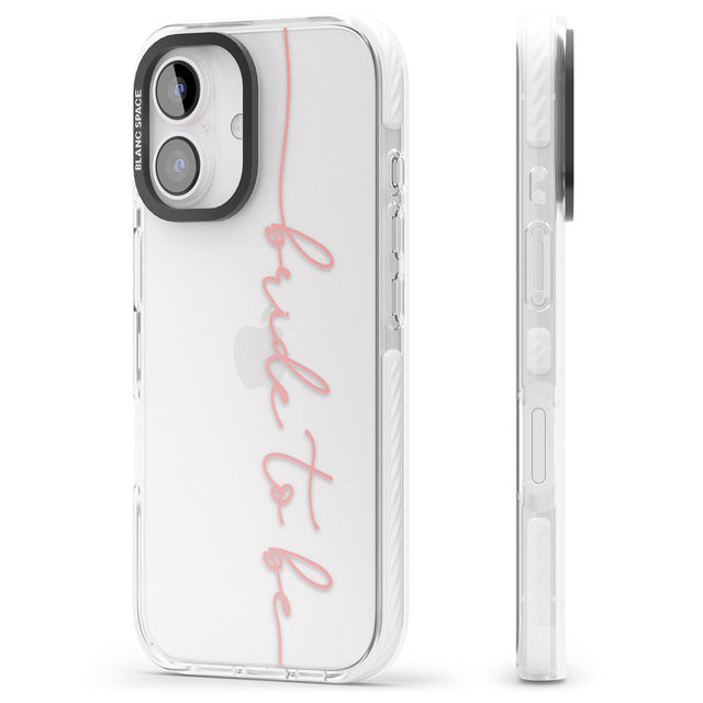 iPhone 16 Pro Max Bride to Be - Transparent Wedding Design Black Impact Phone Case