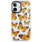 iPhone 16 Pro Max Sun-Yellow Butterflies Black Impact Phone Case