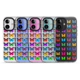 iPhone 16 Pro Max Colourful Butterfly Pattern Black Impact Phone Case