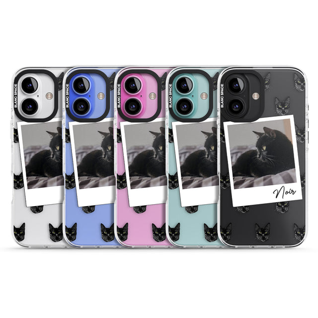 iPhone 16 Pro Max Personalised Bombay Cat Photo Black Impact Phone Case