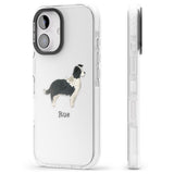 iPhone 16 Pro Max Personalised Border Collie Black Impact Phone Case