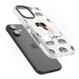 iPhone 16 Pro Max Personalised Dachshund, Black- Dog Photo Black Impact Phone Case