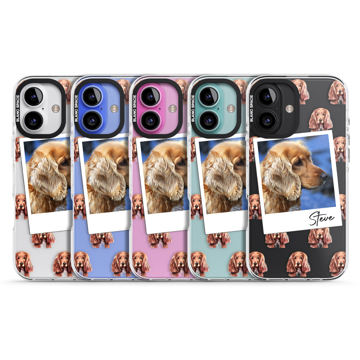 iPhone 16 Pro Max Personalised Cocker Spaniel - Dog Photo Black Impact Phone Case