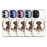 iPhone 16 Pro Max Personalised Chocolate Lab - Watercolour Dog Portrait Black Impact Phone Case