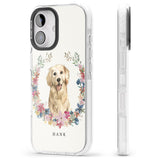 iPhone 16 Pro Max Personalised Golden Retriever - Watercolour Dog Portrait Black Impact Phone Case