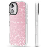 iPhone 16 Pro Max Personalised Pink Dots Black Impact Phone Case