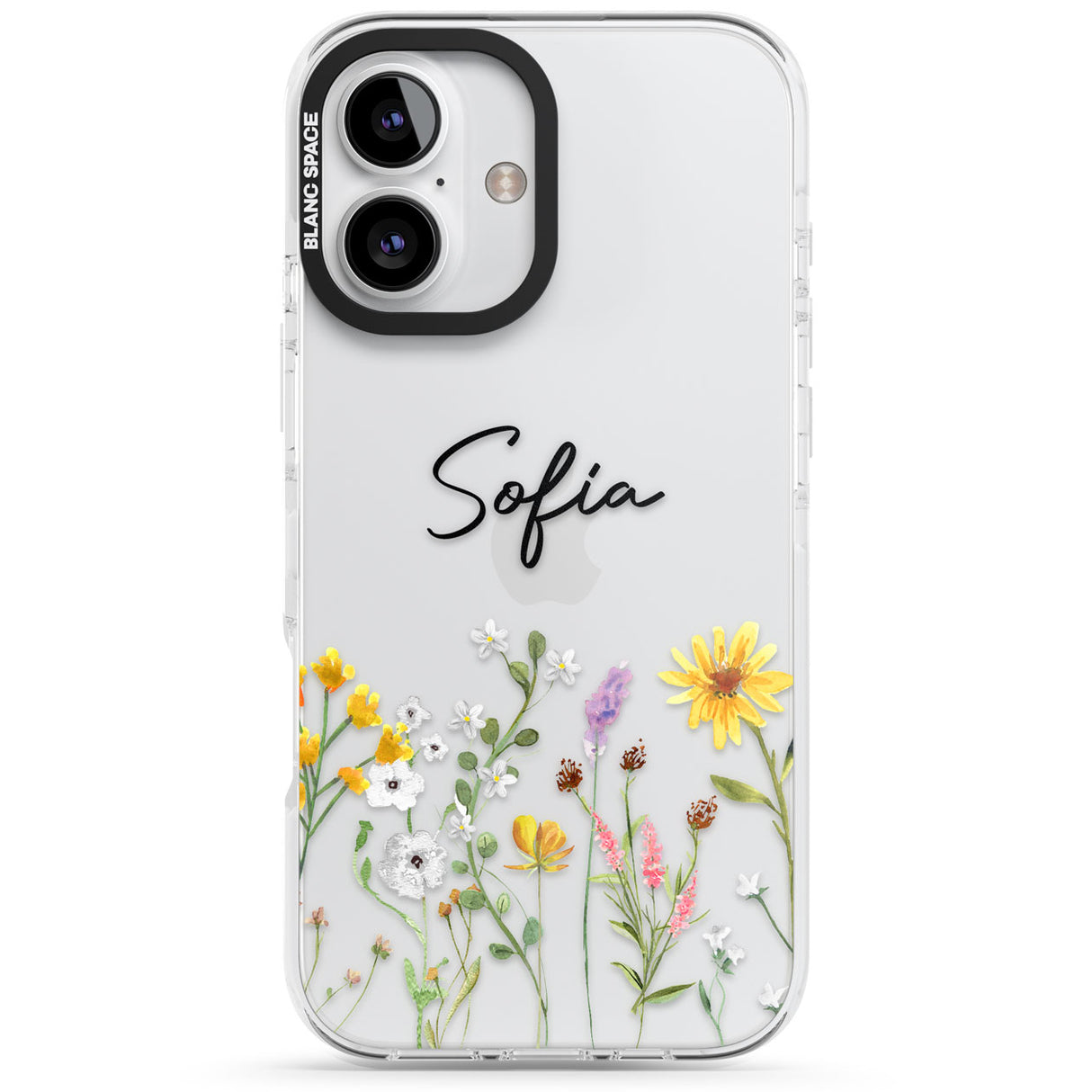 Personalised April Wildfowers Impact Phone Case for iPhone 16, iPhone 16 Plus