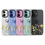 Personalised April Wildfowers Impact Phone Case for iPhone 16, iPhone 16 Plus