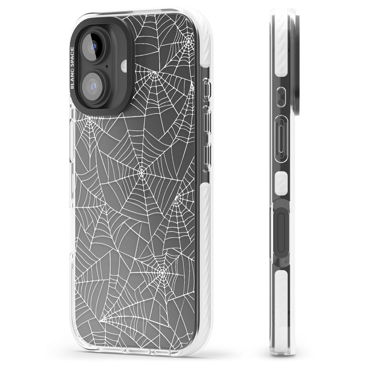 iPhone 16 Pro Max Personalised Spider Web Pattern Black Impact Phone Case