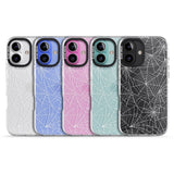 iPhone 16 Pro Max Personalised Spider Web Pattern Black Impact Phone Case