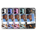 iPhone 16 Pro Max Personalised Horse Polaroid Black Impact Phone Case