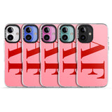 iPhone 16 Pro Max Personalised Red & Pink Letters Black Impact Phone Case