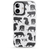 iPhone 16 Pro Max Personalised Tiger Silhouettes Black Impact Phone Case