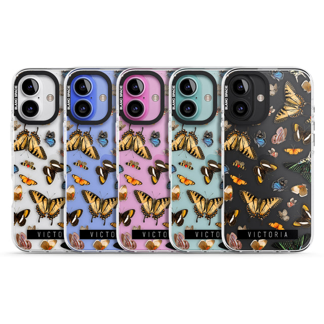 iPhone 16 Pro Max Personalised Photorealistic Butterfly Black Impact Phone Case