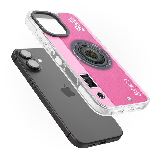 iPhone 16 Pro Max Personalised Pink Dream Camera Black Impact Phone Case