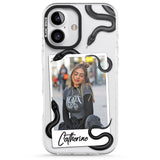 iPhone 16 Pro Max Personalised Snake Instant Photo Black Impact Phone Case