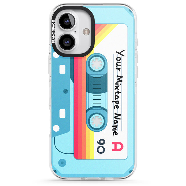 iPhone 16 Pro Max Personalised Sporty Cassette Black Impact Phone Case