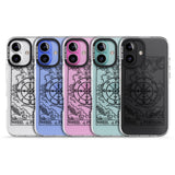 iPhone 16 Pro Max Personalised Wheel of Fortune Tarot Card - Transparent Black Impact Phone Case