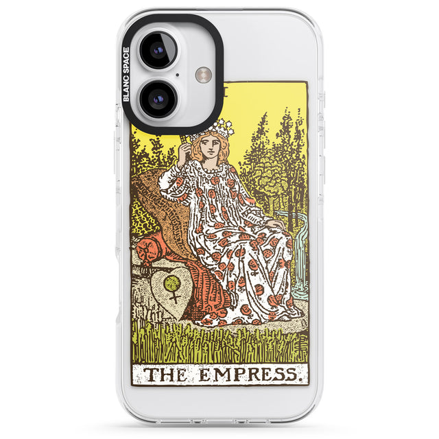 iPhone 16 Pro Max Personalised The Empress Tarot Card - Colour Black Impact Phone Case