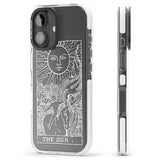 iPhone 16 Pro Max Personalised The Sun Tarot Card - White Transparent Black Impact Phone Case