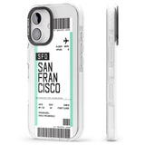 iPhone 16 Pro Max Personalised San Francisco Boarding Pass Black Impact Phone Case