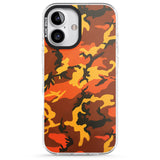 iPhone 16 Pro Max Orange Camo Black Impact Phone Case