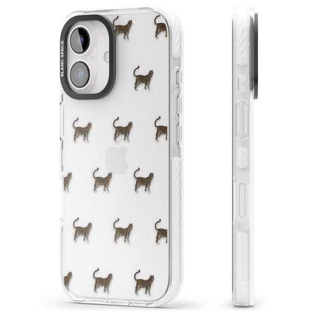 iPhone 16 Pro Max Bengal Cat Pattern Black Impact Phone Case