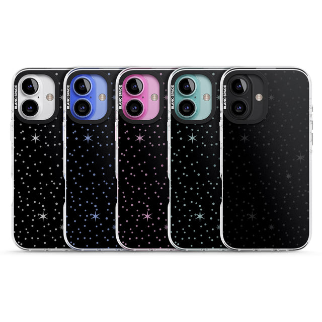 iPhone 16 Pro Max Celestial Cut-Out Stars Black Impact Phone Case