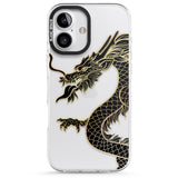 iPhone 16 Pro Max Large Black Dragon Black Impact Phone Case