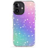 iPhone 16 Pro Max White Stars on Pastels Black Impact Phone Case