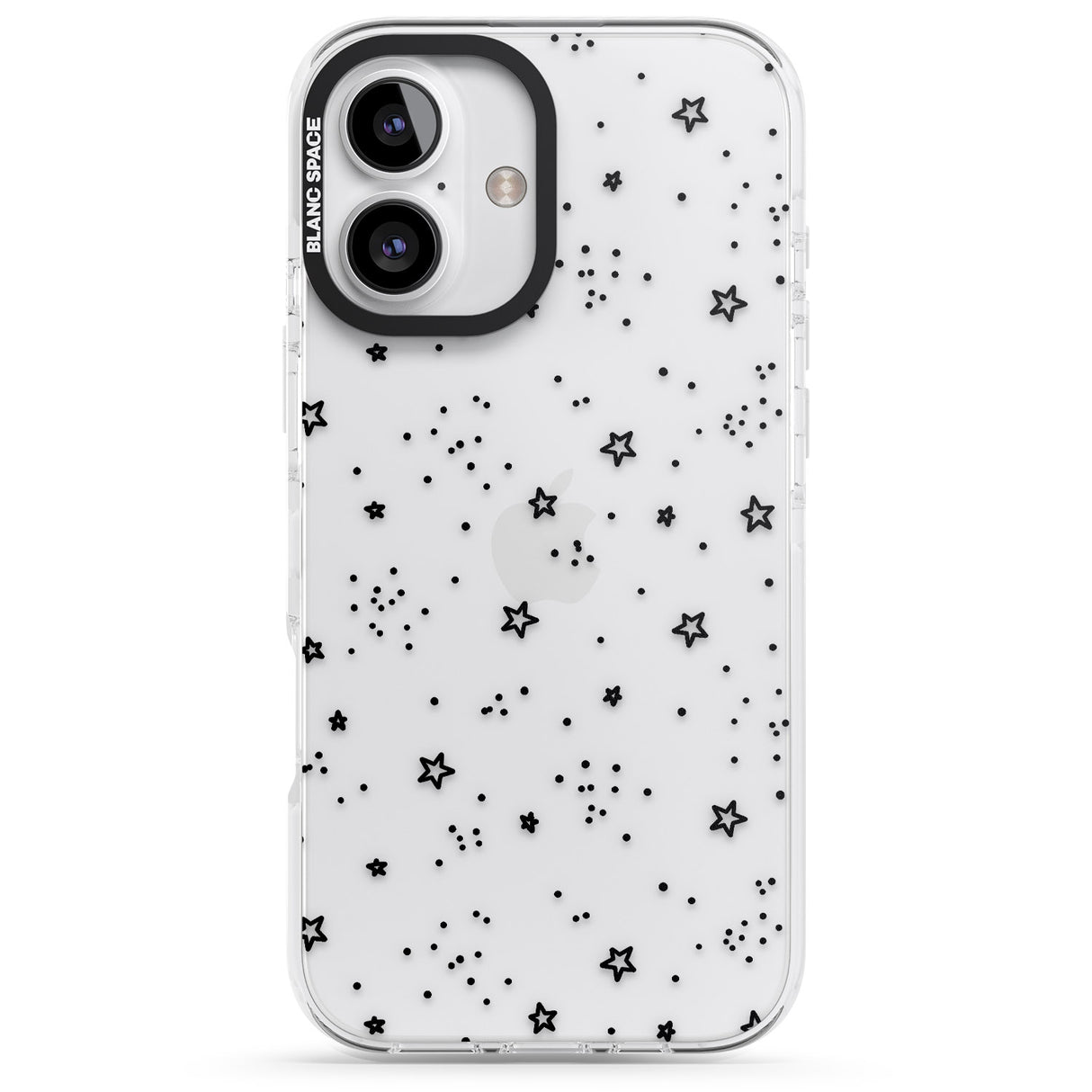 iPhone 16 Pro Max Star Outlines Black Impact Phone Case