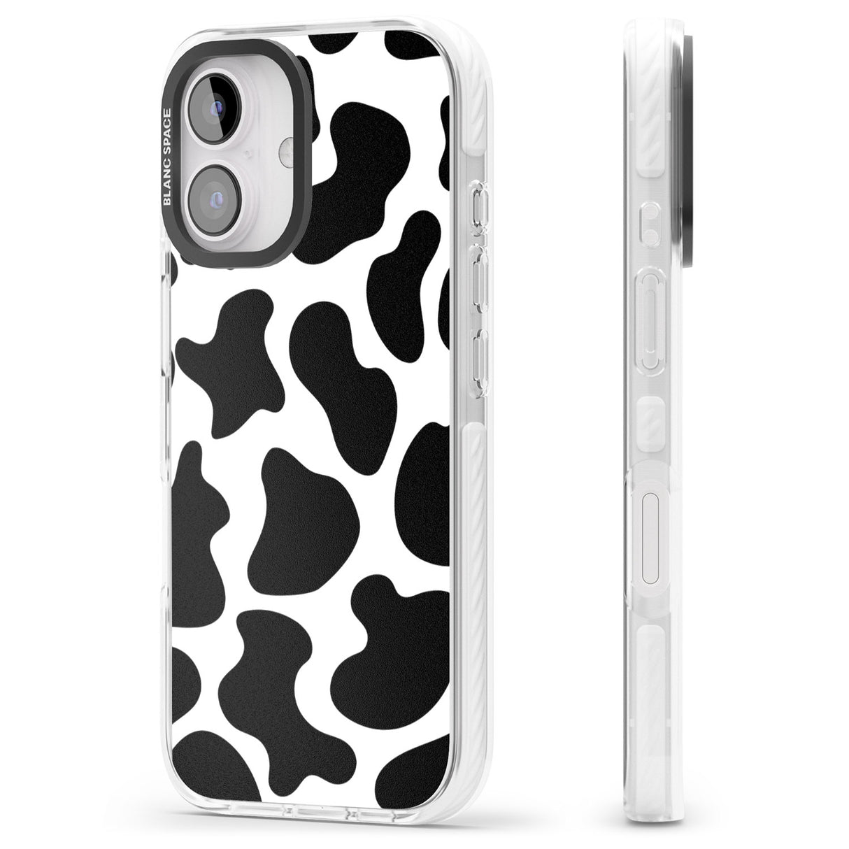 iPhone 16 Pro Max Cow Print Black Impact Phone Case