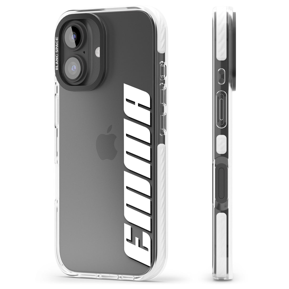 iPhone 16 Pro Max Personalised Clear Text 4B Black Impact Phone Case