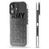 iPhone 16 Pro Max Personalised Clear Text 5E Black Impact Phone Case