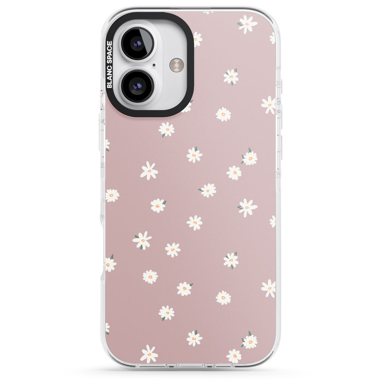 iPhone 16 Pro Max Dark Pink Cute Floral Design Black Impact Phone Case