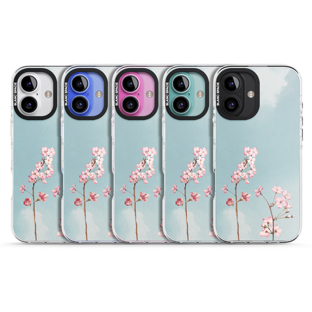 iPhone 16 Pro Max Blossom Flower Sky Black Impact Phone Case