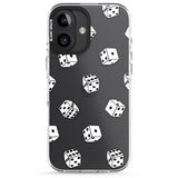 iPhone 16 Pro Max Clear Dice Pattern Black Impact Phone Case