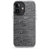 iPhone 16 Pro Max Dog Line Art - White Black Impact Phone Case