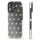 iPhone 16 Pro Max Bull Terrier Dog Pattern Clear Black Impact Phone Case