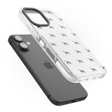 iPhone 16 Pro Max Whippet/Italian Greyhound Dog Pattern Clear Black Impact Phone Case