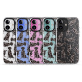 iPhone 16 Pro Max Black Labrador Watercolour Dog Pattern Black Impact Phone Case