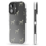 iPhone 16 Pro Max Dalmation Dog Pattern Clear Black Impact Phone Case