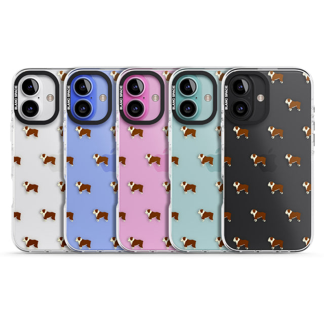 iPhone 16 Pro Max English Bulldog Dog Pattern Clear Black Impact Phone Case