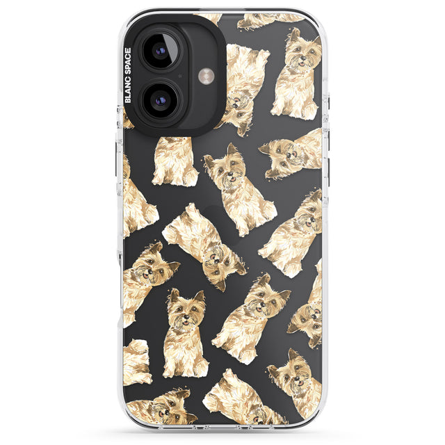 iPhone 16 Pro Max Cairn Terrier Watercolour Dog Pattern Black Impact Phone Case