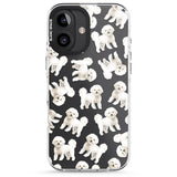 iPhone 16 Pro Max Bichon Frise Watercolour Dog Pattern Black Impact Phone Case