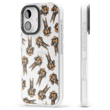 iPhone 16 Pro Max Doberman Watercolour Dog Pattern Black Impact Phone Case