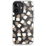 iPhone 16 Pro Max Shih tzu (Long Hair) Watercolour Dog Pattern Black Impact Phone Case